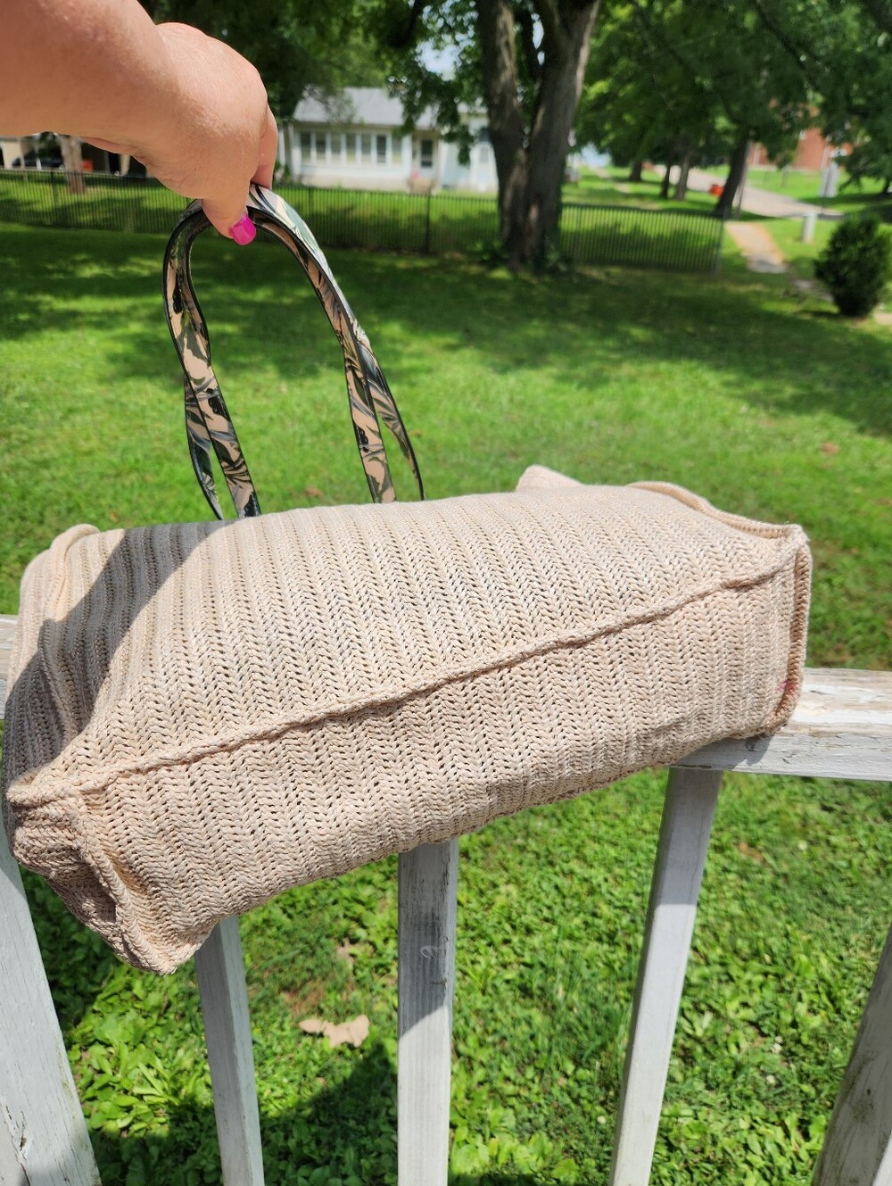 Victoria's Secret Tote Shoulder Beach Woven Straw Weekender Bag 2020 Ltd Edition - Picture 9 of 11